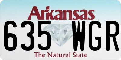 AR license plate 635WGR