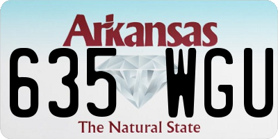 AR license plate 635WGU
