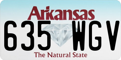 AR license plate 635WGV