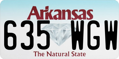 AR license plate 635WGW