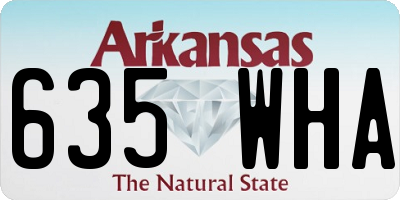 AR license plate 635WHA