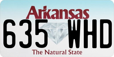 AR license plate 635WHD