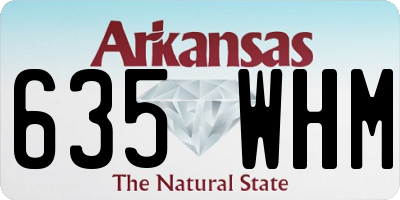 AR license plate 635WHM