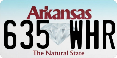 AR license plate 635WHR