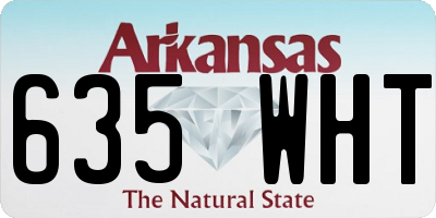 AR license plate 635WHT
