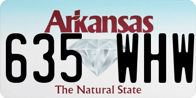 AR license plate 635WHW
