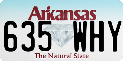 AR license plate 635WHY