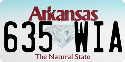 AR license plate 635WIA