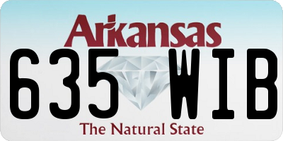AR license plate 635WIB