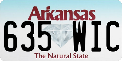 AR license plate 635WIC
