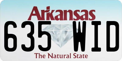 AR license plate 635WID