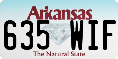 AR license plate 635WIF