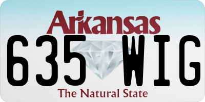 AR license plate 635WIG