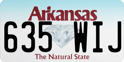 AR license plate 635WIJ