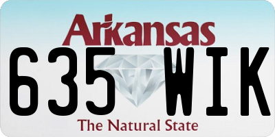 AR license plate 635WIK