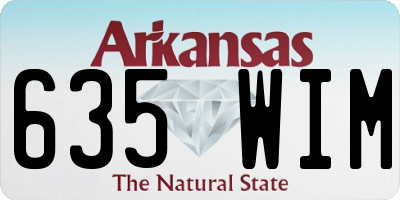 AR license plate 635WIM