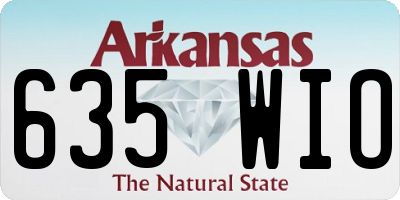 AR license plate 635WIO