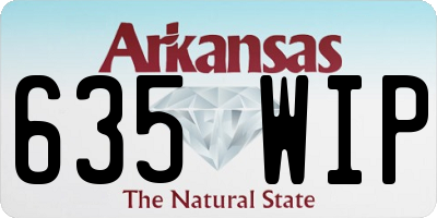 AR license plate 635WIP