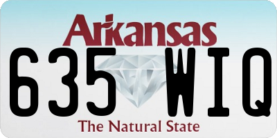 AR license plate 635WIQ