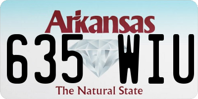 AR license plate 635WIU