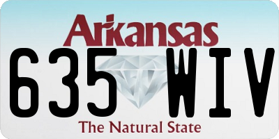 AR license plate 635WIV