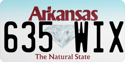 AR license plate 635WIX