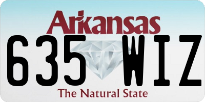 AR license plate 635WIZ