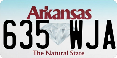 AR license plate 635WJA