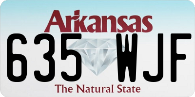 AR license plate 635WJF