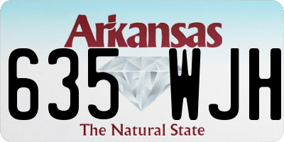 AR license plate 635WJH