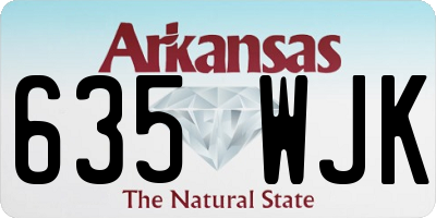 AR license plate 635WJK