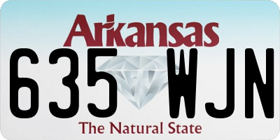 AR license plate 635WJN