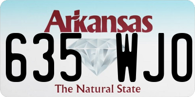 AR license plate 635WJO