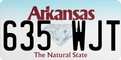 AR license plate 635WJT