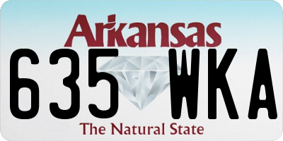 AR license plate 635WKA