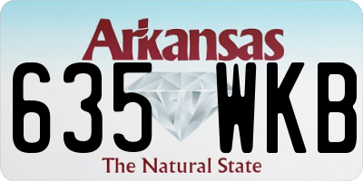 AR license plate 635WKB