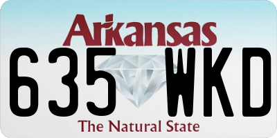 AR license plate 635WKD