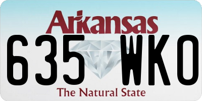 AR license plate 635WKO