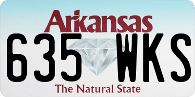AR license plate 635WKS