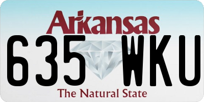 AR license plate 635WKU