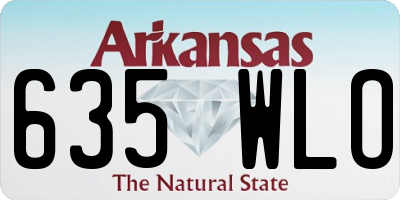 AR license plate 635WLO