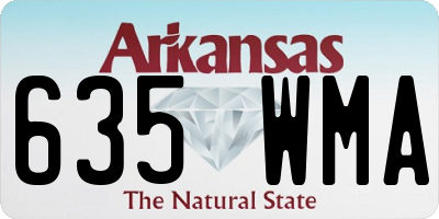 AR license plate 635WMA