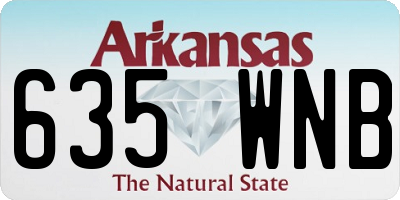 AR license plate 635WNB