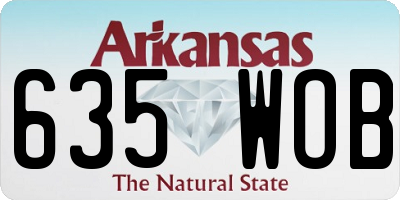 AR license plate 635WOB