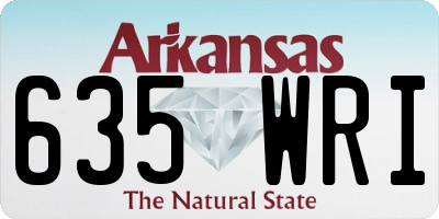 AR license plate 635WRI