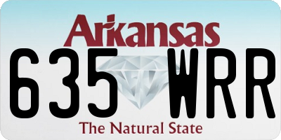 AR license plate 635WRR