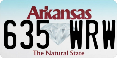 AR license plate 635WRW