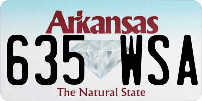 AR license plate 635WSA