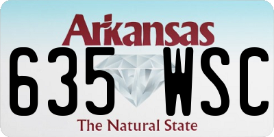 AR license plate 635WSC
