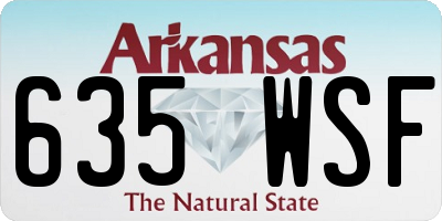 AR license plate 635WSF